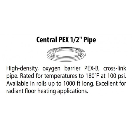 Oxygen barrier 1/2" pex (sold per foot)