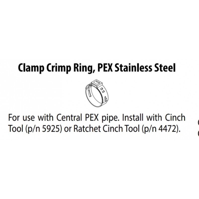 Collet en acier inoxydable PEX 1/2"