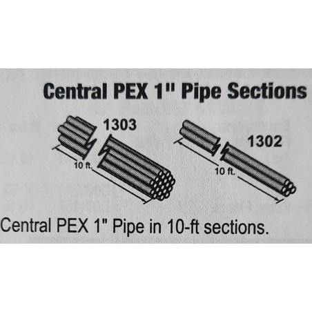 Central Pex 1'' X 10' DROIT