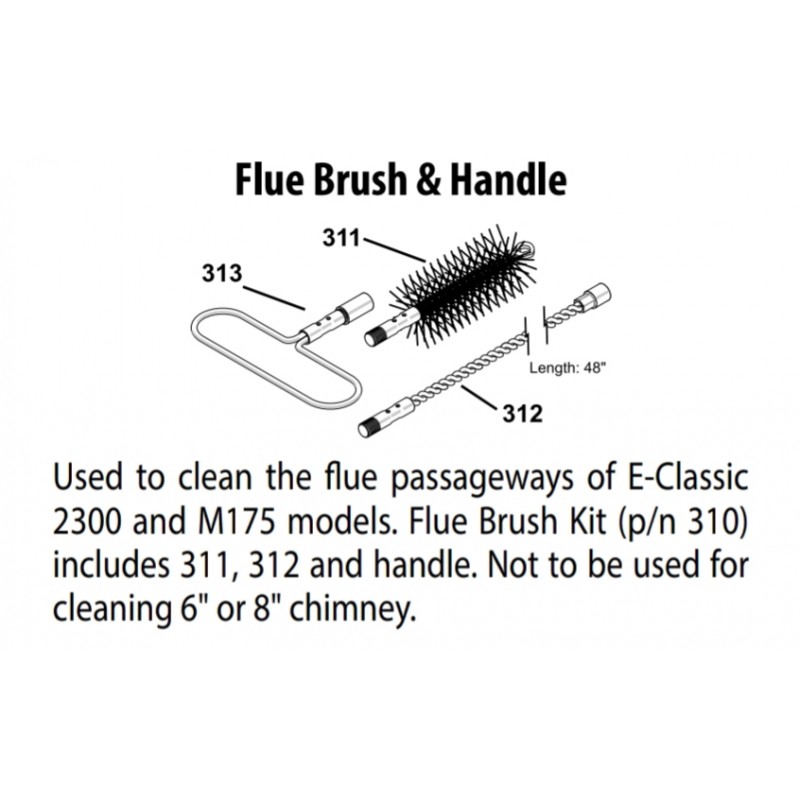 Flue Brush Kit, M175, E-Classic 2300