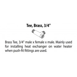 Brass Tee, 3/4"male...