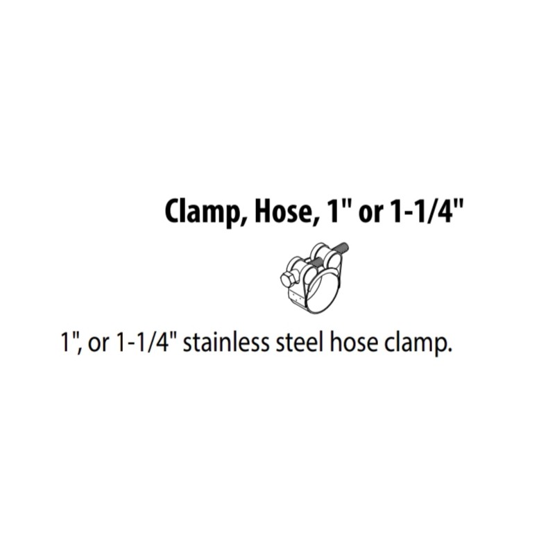 1" stainless steel hose clamp