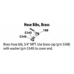 Brass Hose Bib Cap, 3/4"