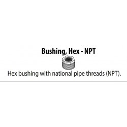 Hex Bushing, 3/4" x 1/8" NPT