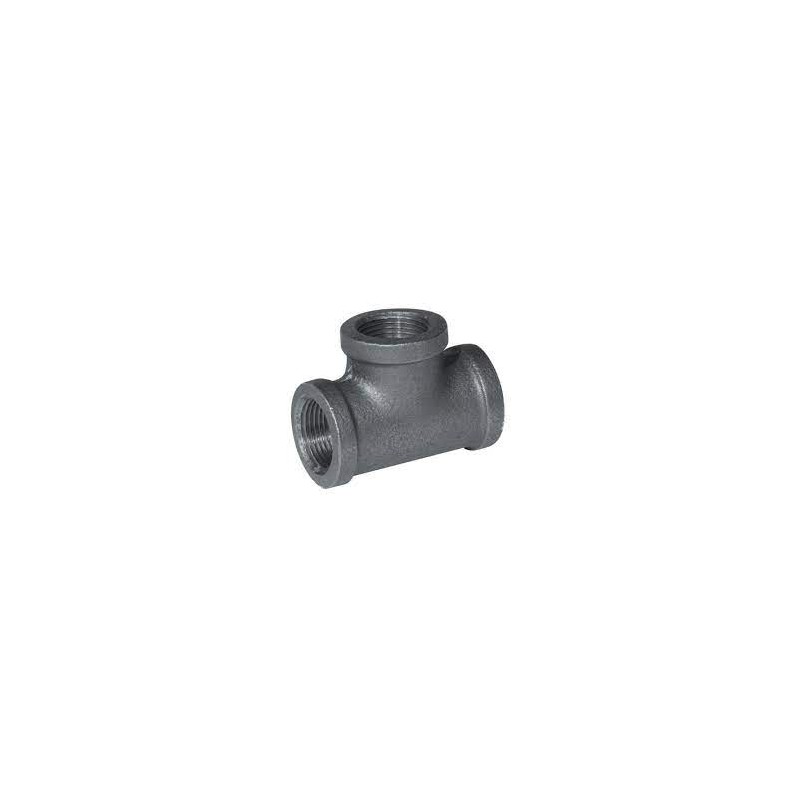 Tee, Black, 3/4" NPT