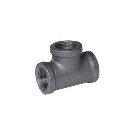 Tee, Black, 3/4" NPT