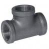 Tee, Black, 3/4" NPT