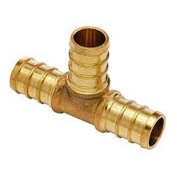 Brass PEX Tee, 1/2"