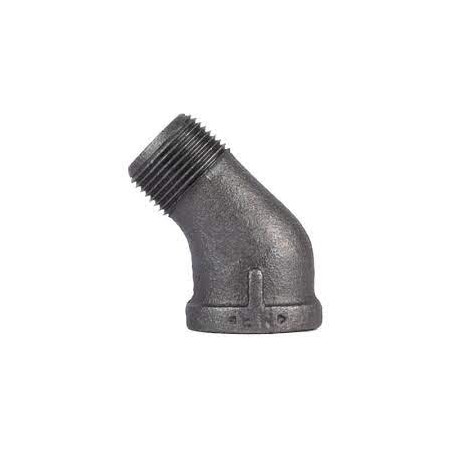 Coude de rue NPT 45˚ 3/4"(noir)