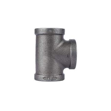 T en fonte noir, 1-1/4" NPT