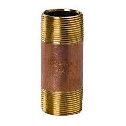 Mamelon, Laiton, 3/4" x 2" NPT