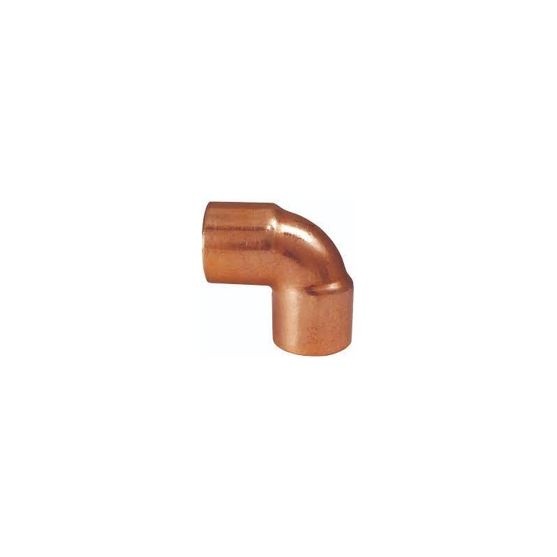 90˚ Elbow, Copper Pipe, 1" x 1" sweat fittings